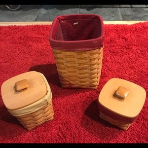 LONGABERGER BASKET CANISTER SET